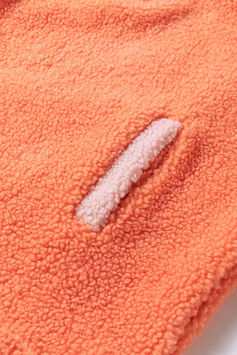 Orange Colorblock Sherpa Sweatshirt - Love Salve